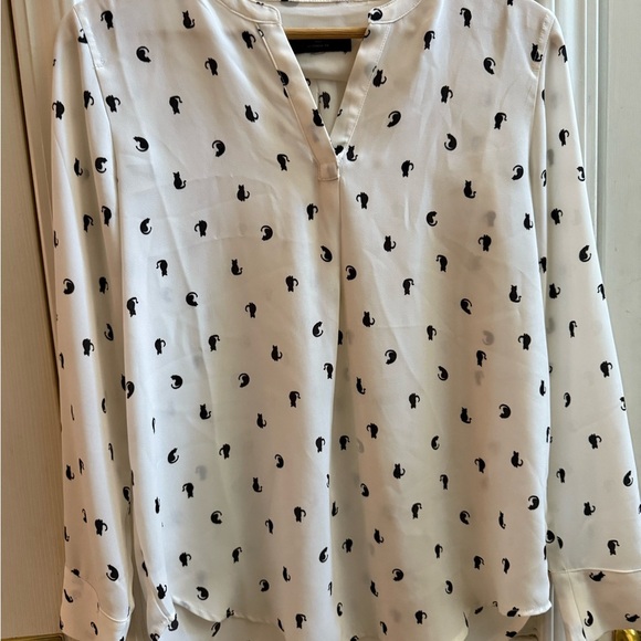 New Banana Republic Black Cat Blouse - Picture 4 of 8